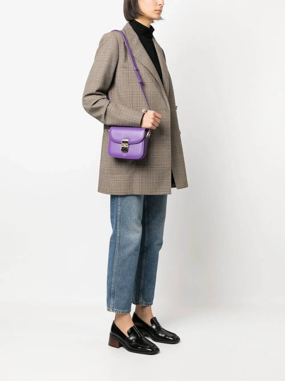 Apc Mini Grace Crossbody Bag In Purple