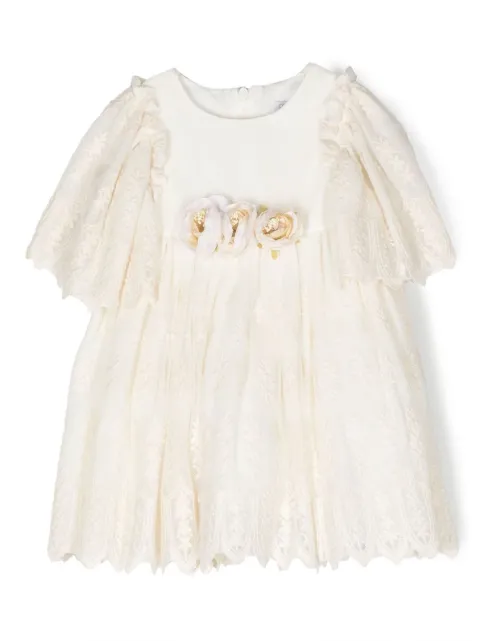 Patachou lace short-sleeve dress
