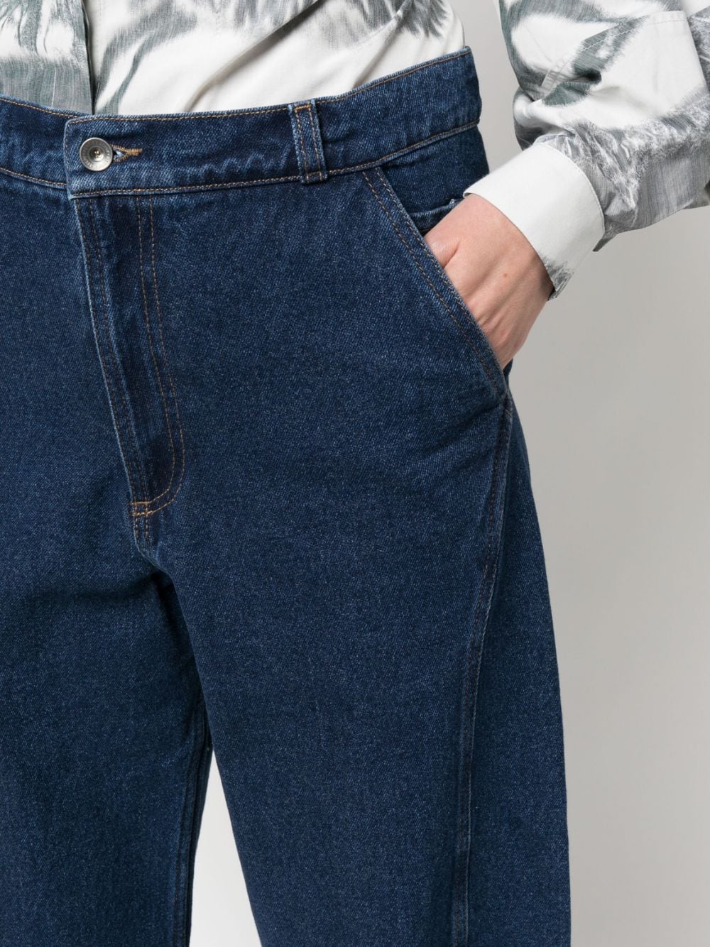Shop Henrik Vibskov Boyfriend Denim Jeans In Blau