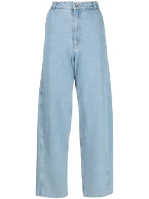 Henrik Vibskov Cotton Denim John Jeans in Blue | Santa Fe
