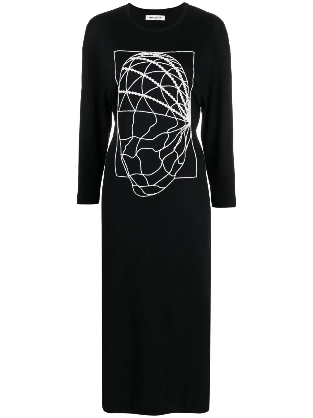 Henrik Vibskov Flute embroidered organic-cotton T-shirt dress