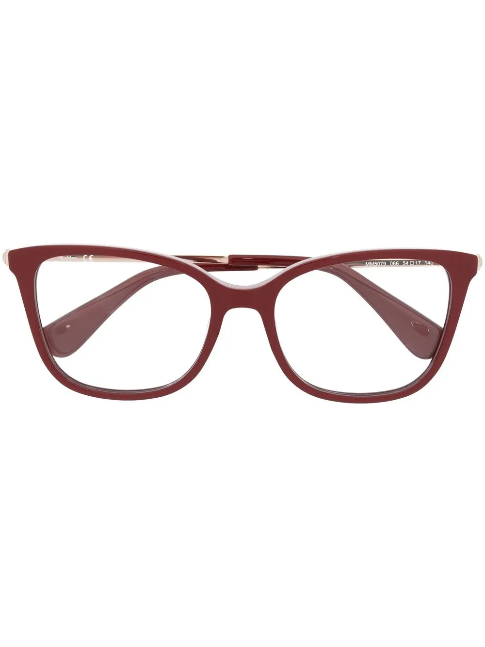 

Max Mara lentes con armazón wayfarer - Rojo