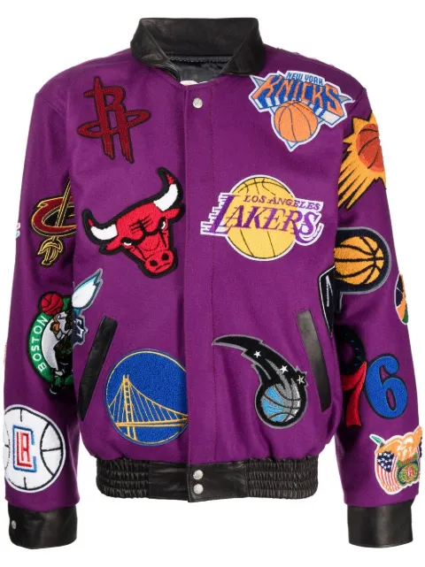 Jeff Hamilton Los Angeles Lakers patch bomber jacket