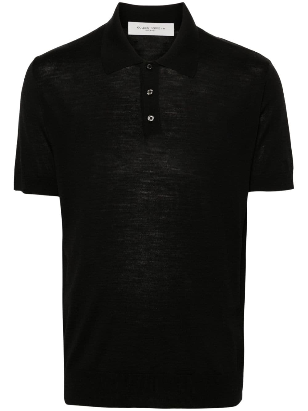 fine-knit polo shirt