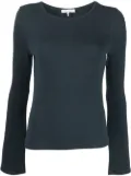 FRAME ribbed bell-sleeve top - Blue