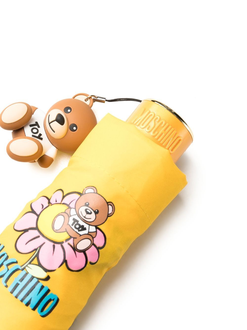 Moschino Paraplu met speelgoedbeer print - Geel