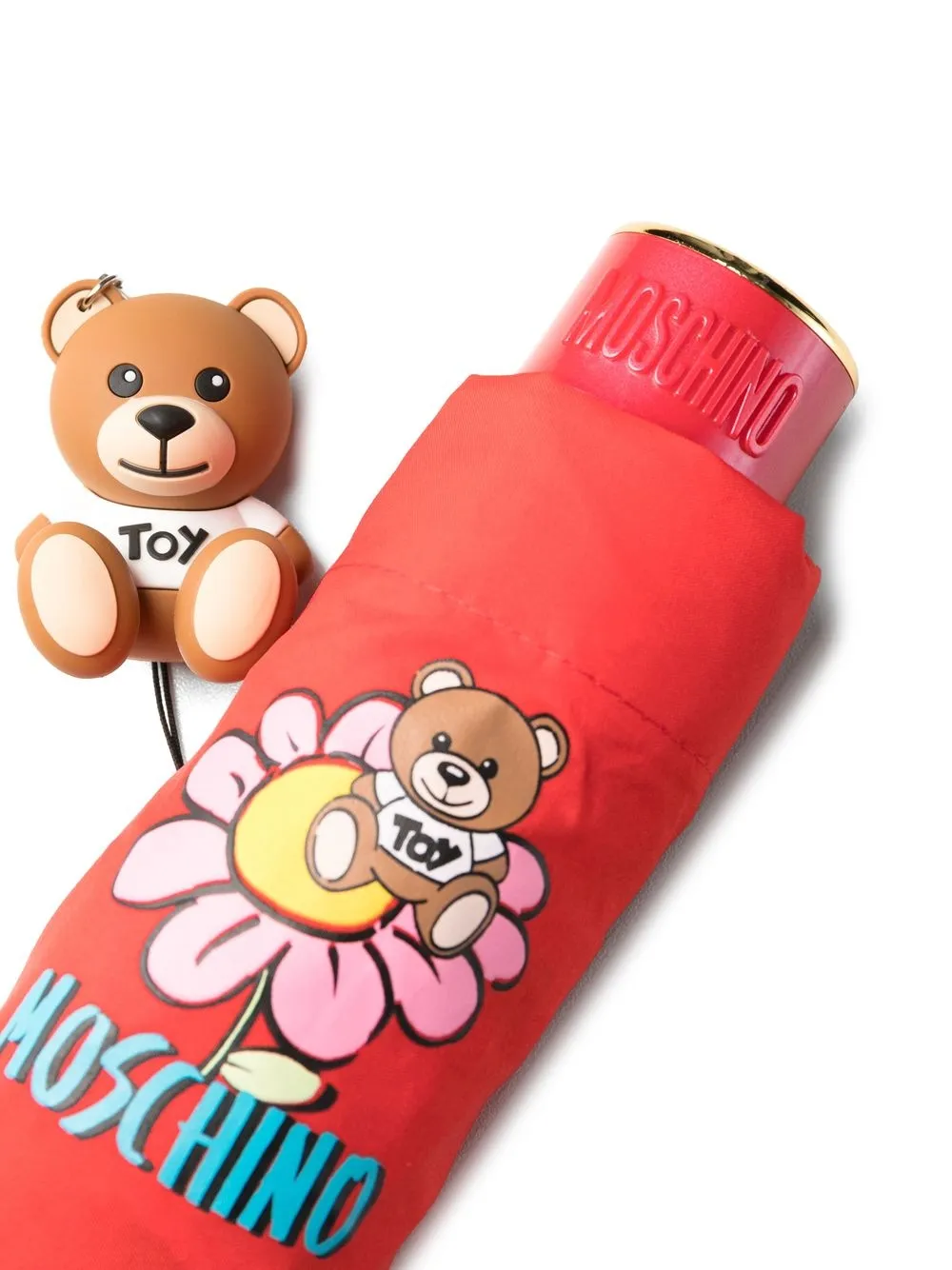 Moschino Paraplu met logo - Rood
