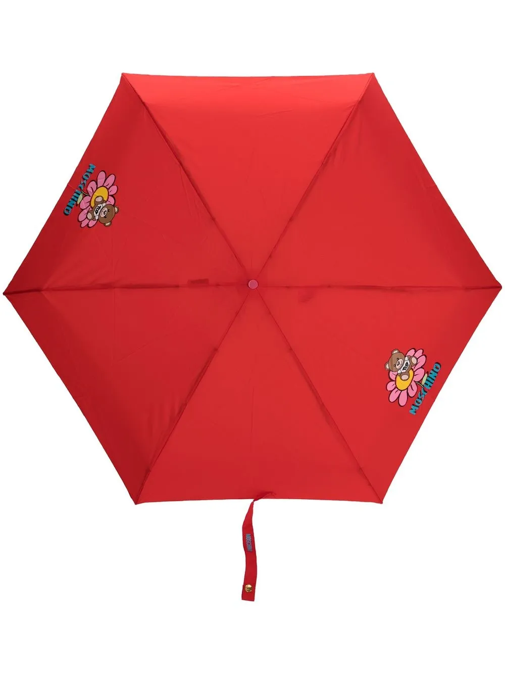 

Moschino logo-print detail umbrella - Red