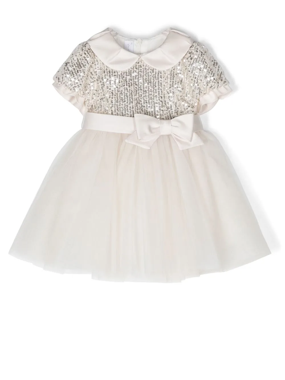 

Colorichiari sequin-embellished bow-detail dress - Neutrals