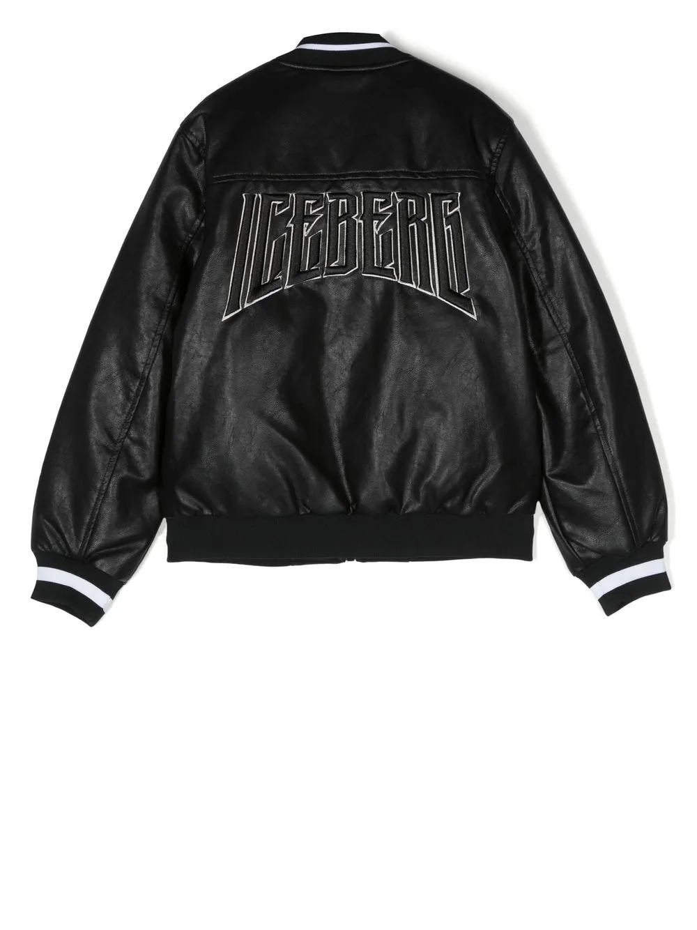 Iceberg Kids Logo fauxleather Bomber Jacket Farfetch