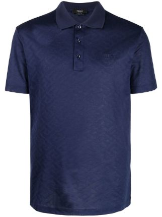 Versace monogram-pattern Jacquard Polo Shirt - Farfetch
