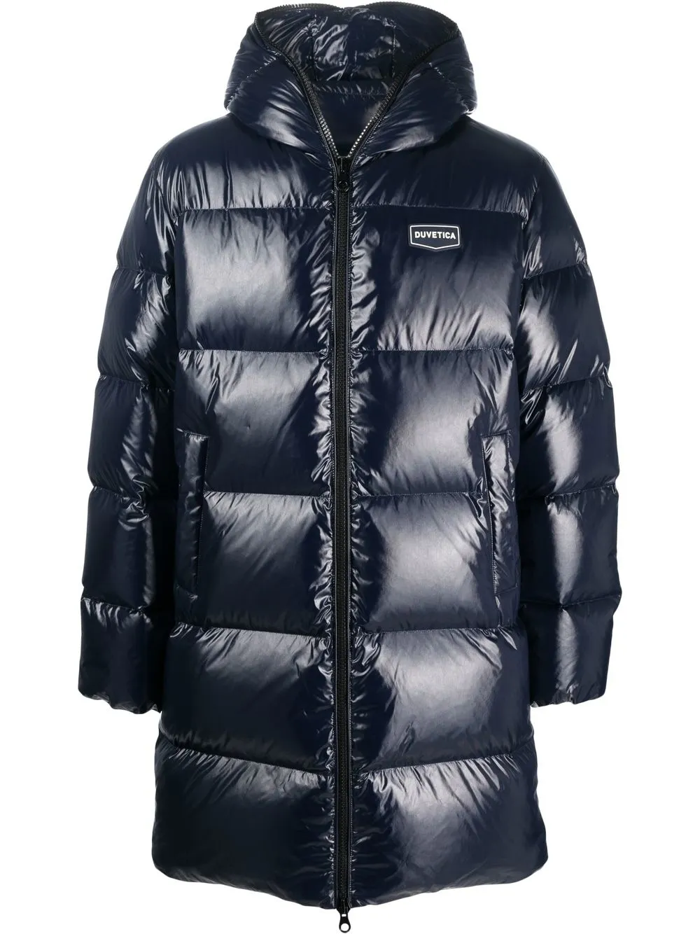 

Duvetica hooded feather-down padded coat - Blue