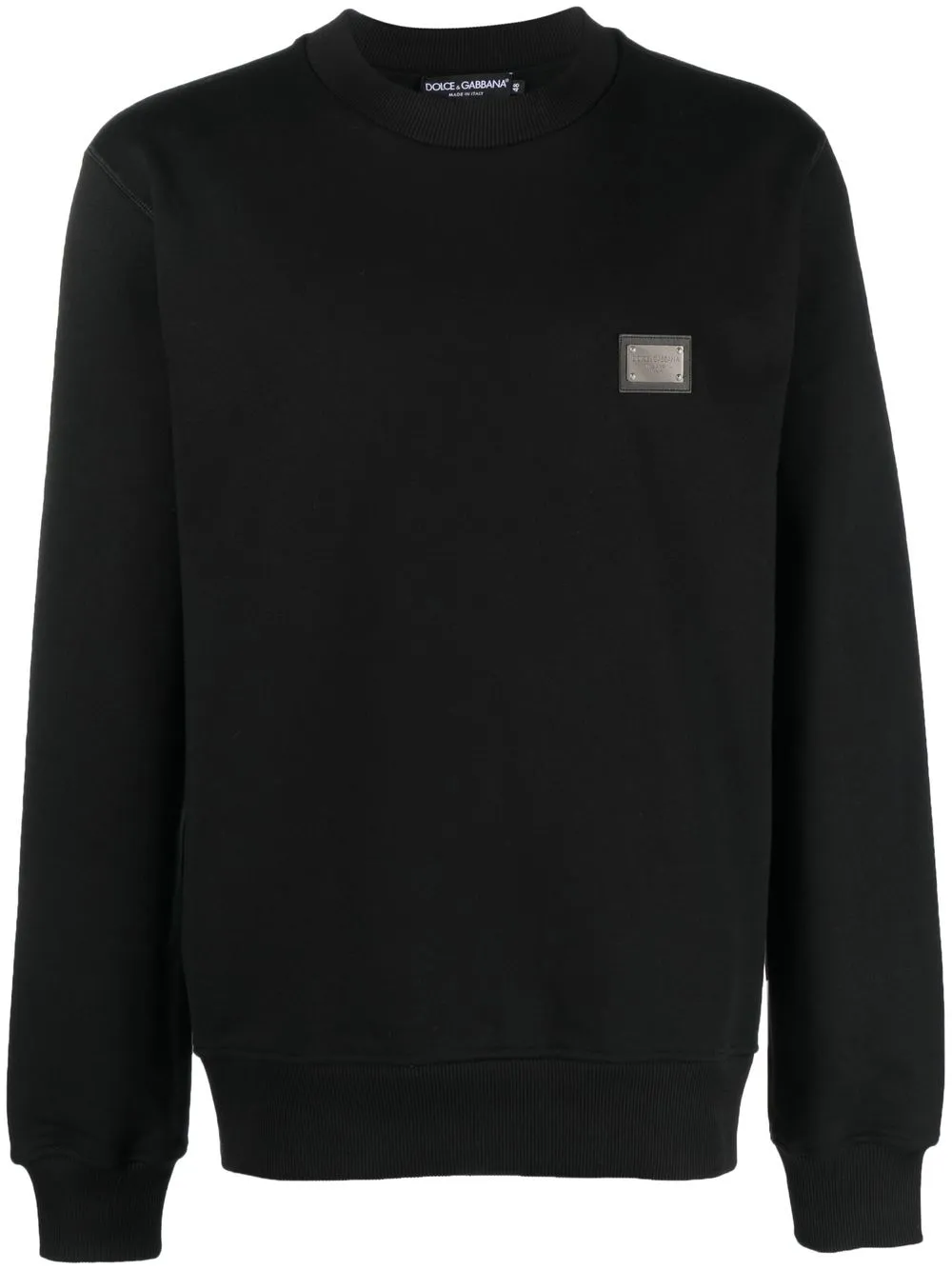 

Dolce & Gabbana cotton logo-plaque sweatshirt - Black