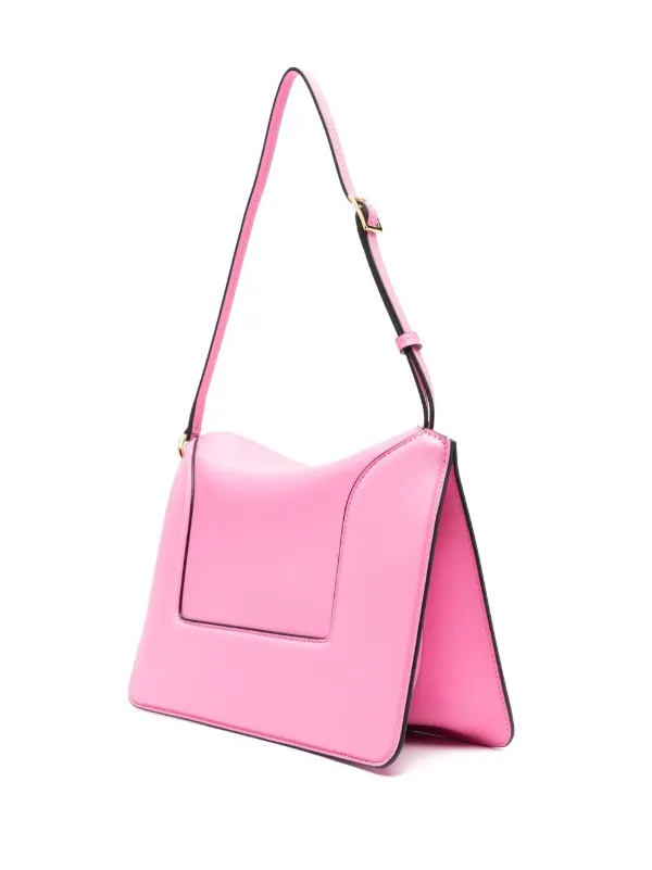 Wandler Leather logo print shoulder bag Farfetch