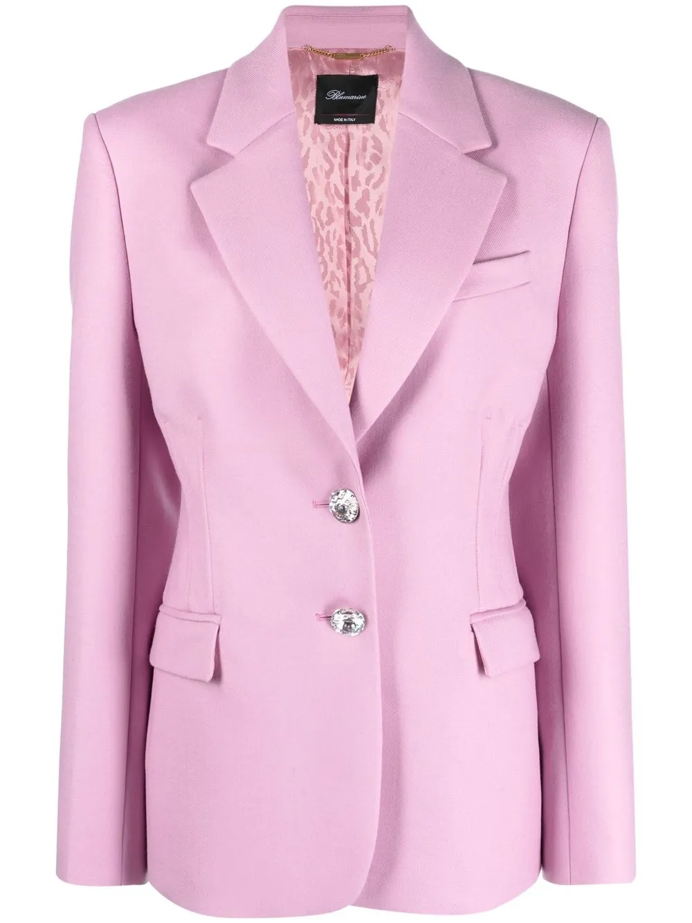 

Blumarine single-breasted wool blazer - Pink