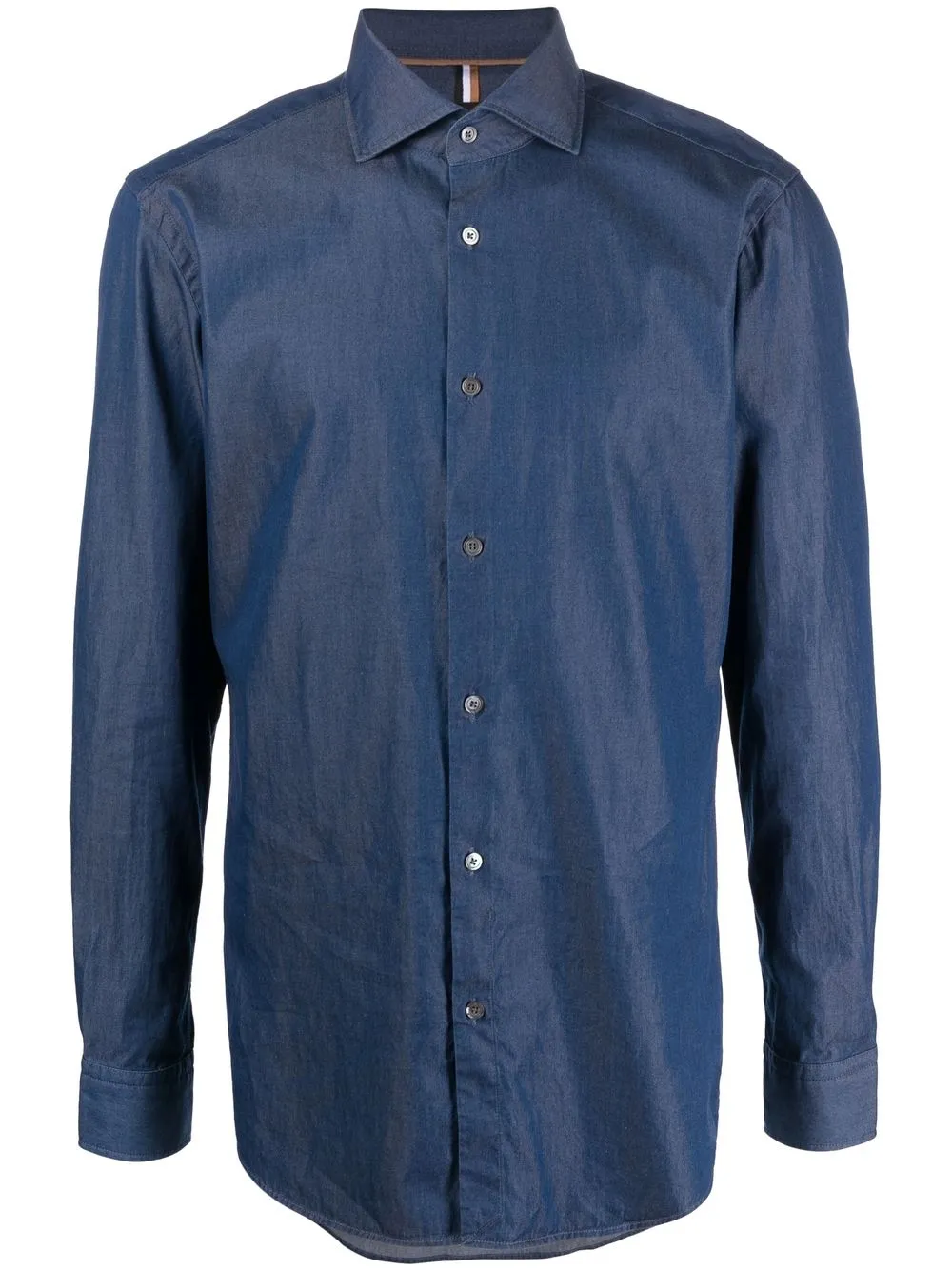 

HUGO spread-collar cotton shirt - Blue