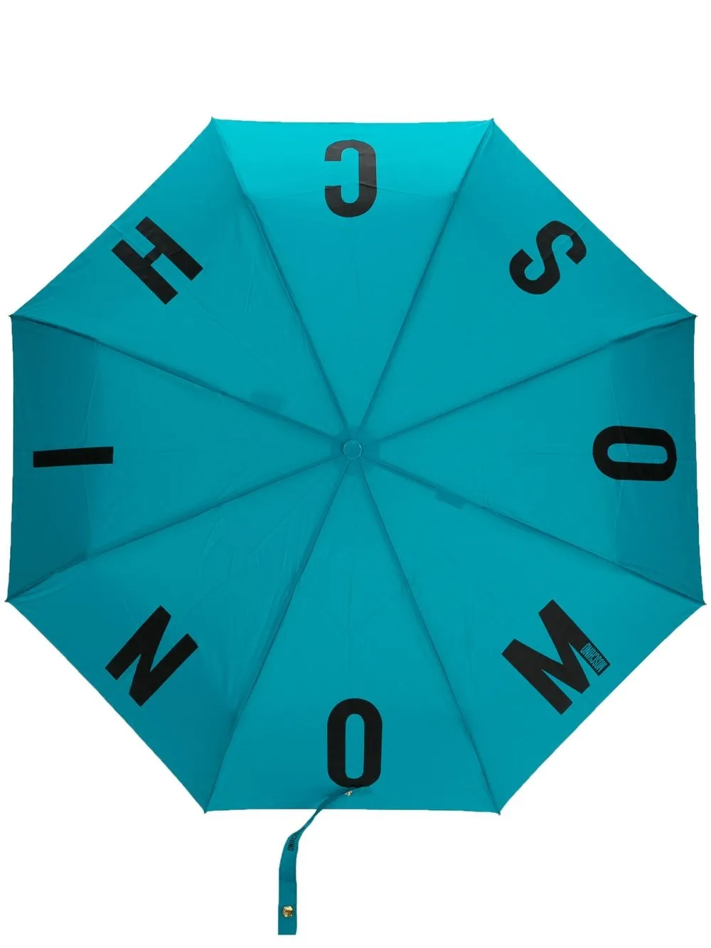 Moschino parapluie à logo imprimé - Bleu Top Merken Winkel