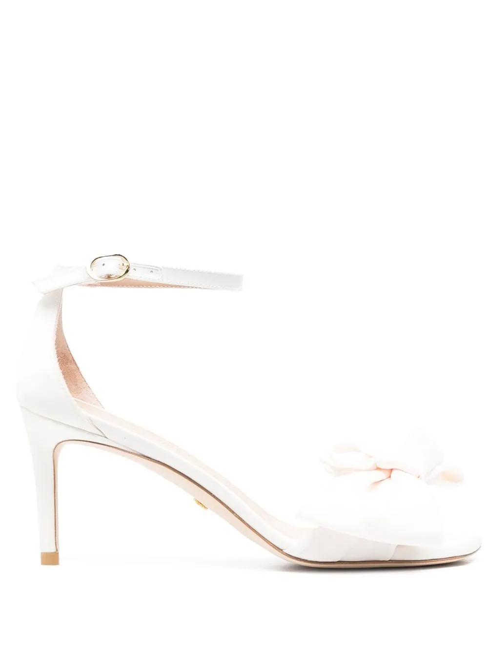 

Stuart Weitzman bow-embellished 75mm heeled sandals - Neutrals