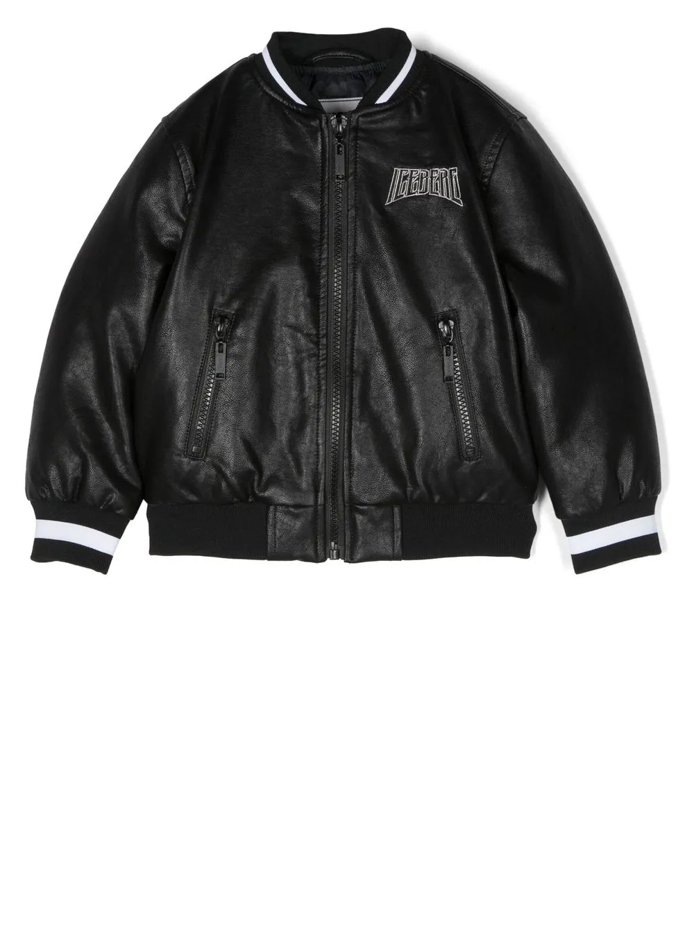 Iceberg Kids faux-leather Bomber Jacket - Farfetch