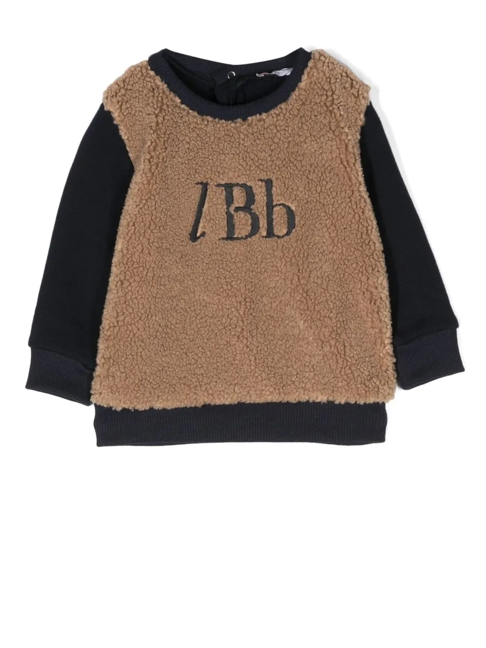 

Le Bebé Enfant embroidered-logo panelled sweatshirt - Blue