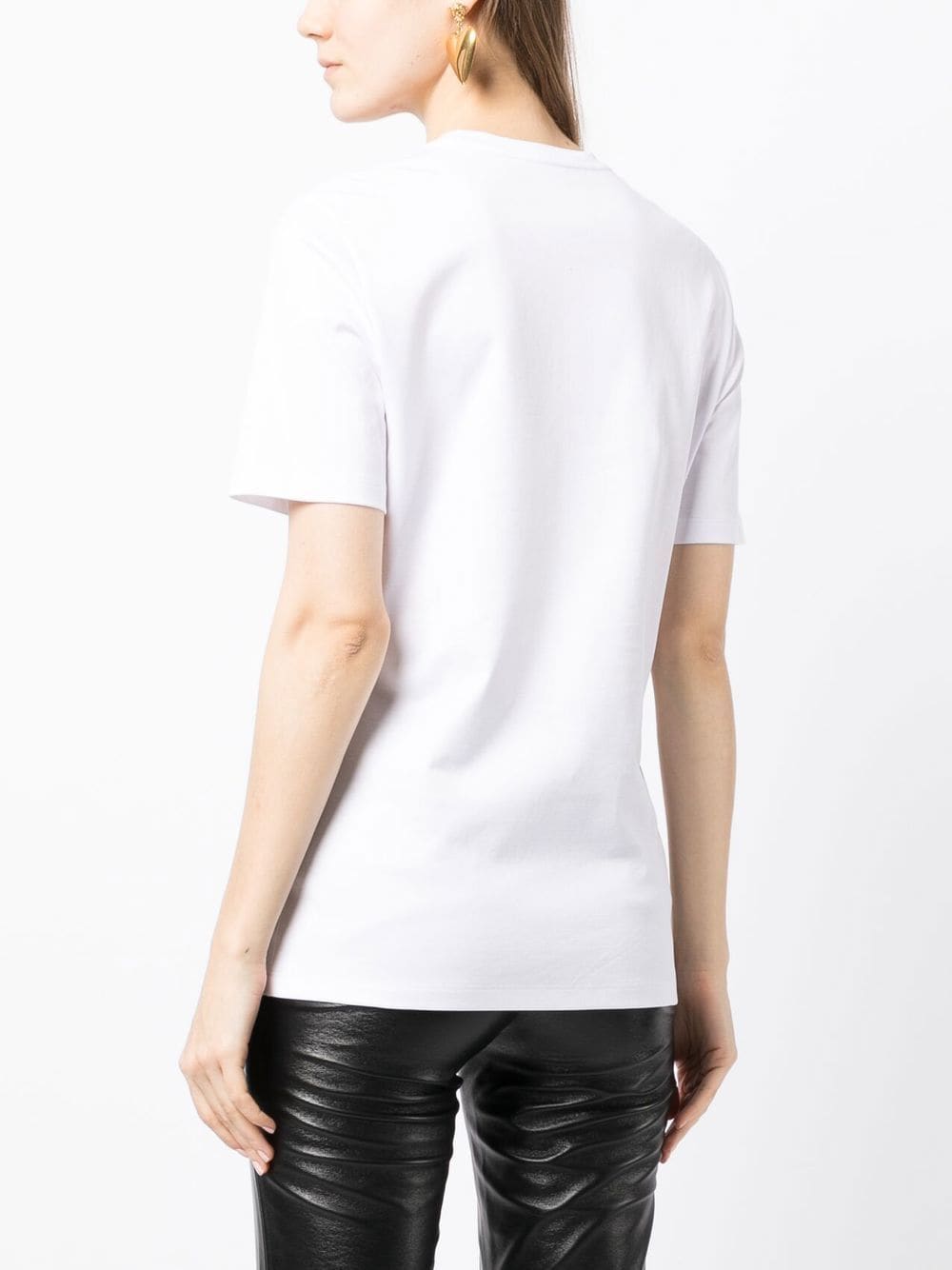 Shop Versace Floral Logo-print T-shirt In White