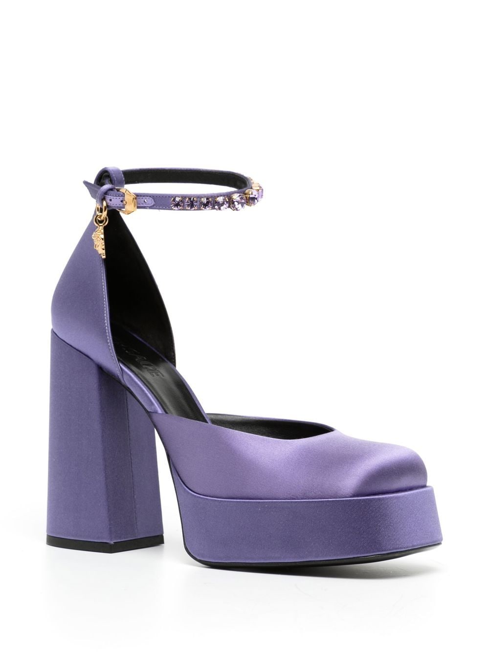 Shop Versace Aevitas 120mm Single-platform Pumps In Violett