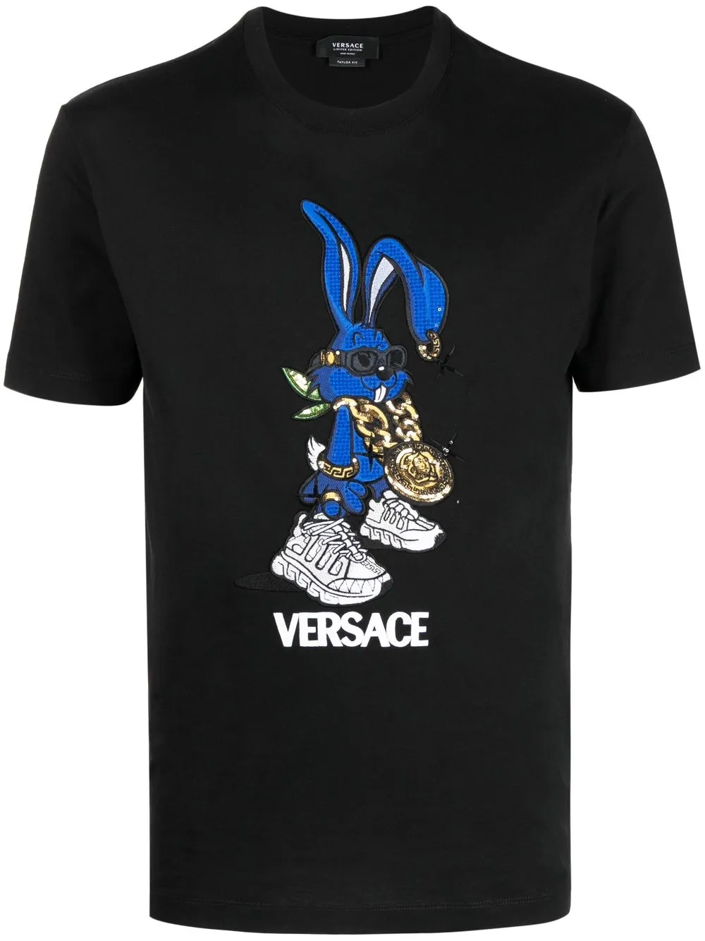 

Versace playera con motivo Lunar Year - Negro