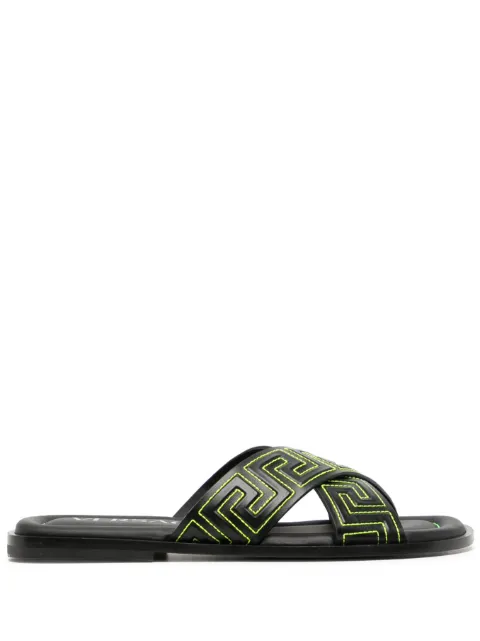 Versace Pantoletten mit Greca-Muster