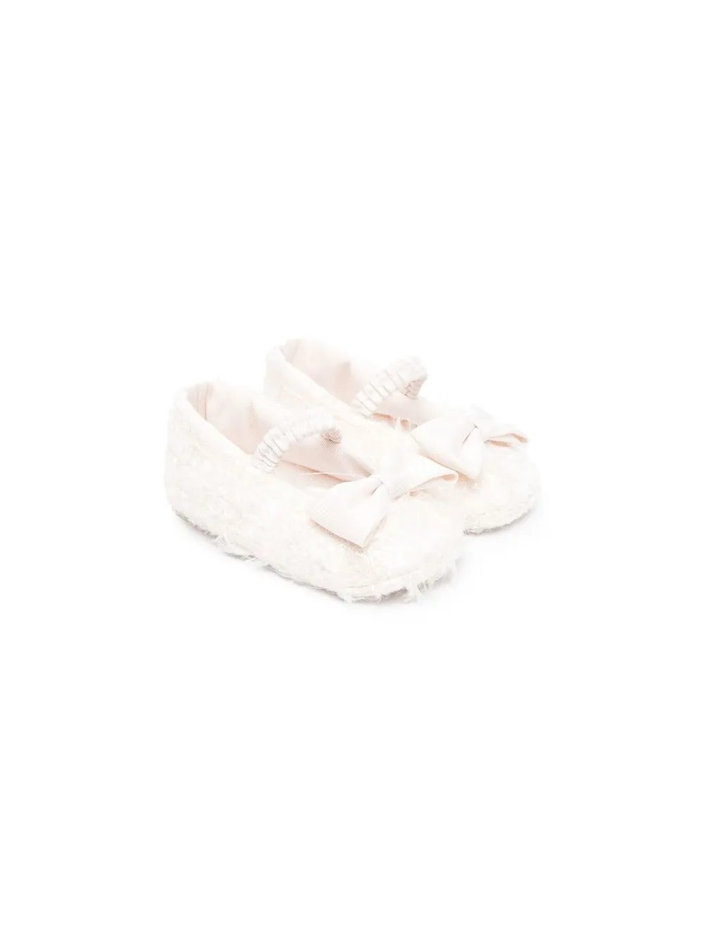 

Colorichiari bow-detail frayed pre-walkers - White