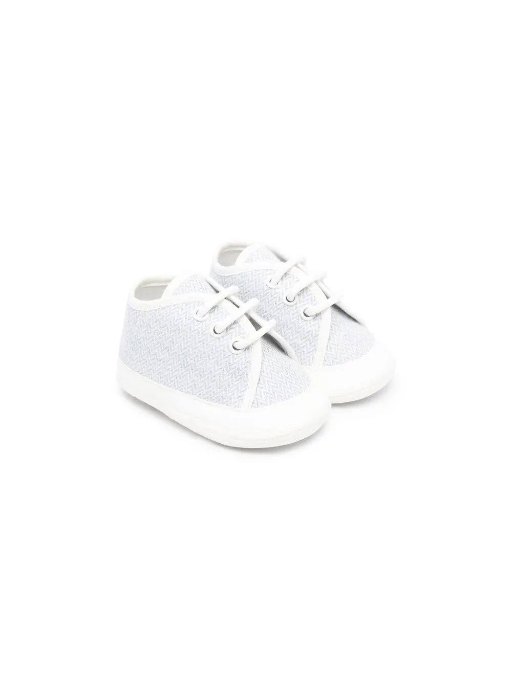 

Colorichiari chevron-knit cotton pre-walkers - Blue