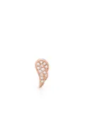 Ef Collection 14kt rose gold Angel Wing diamond stud earring - Pink