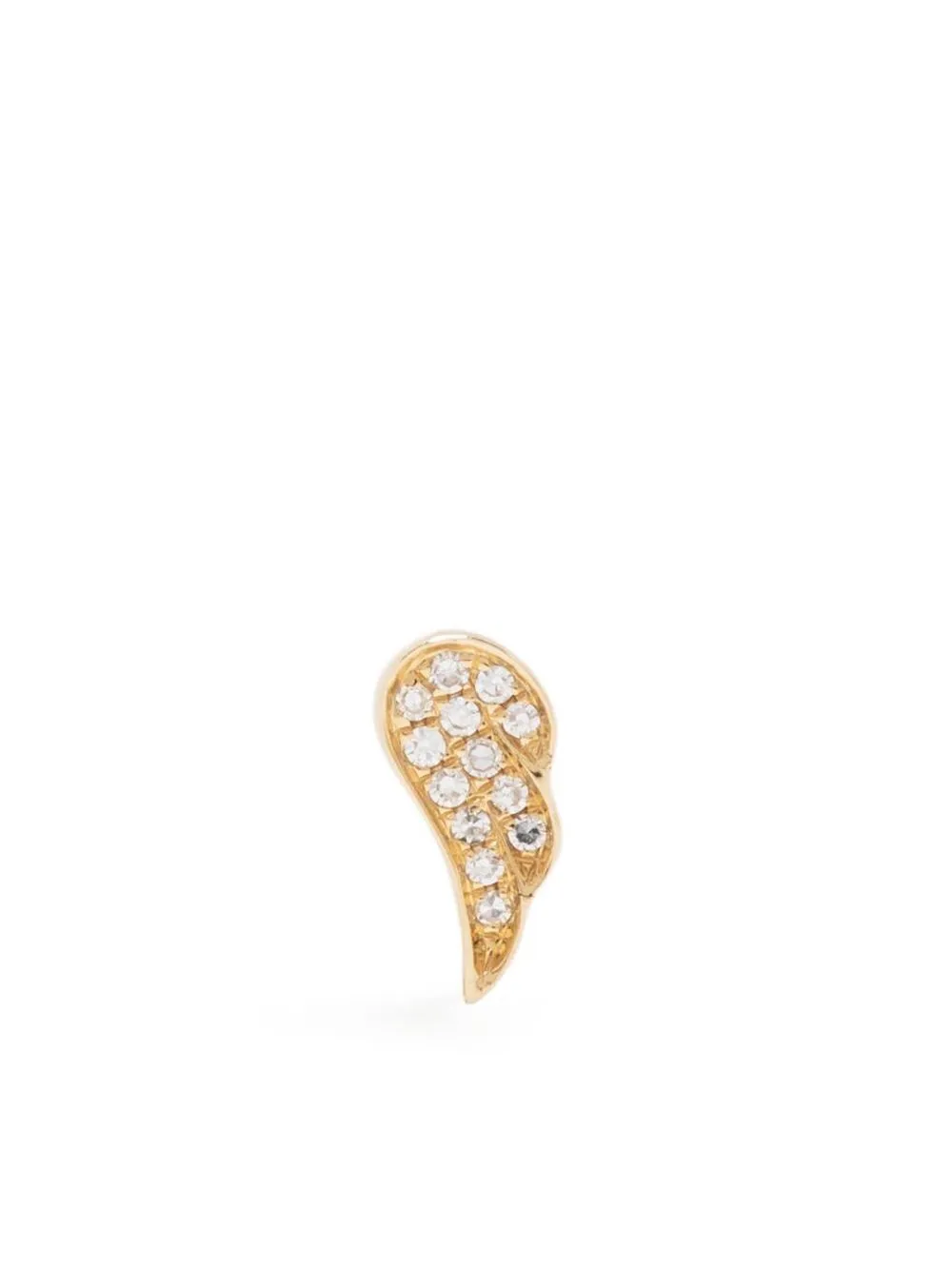 

Ef Collection 18kt yellow gold Baby Angel Wing stud earring