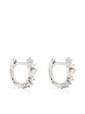 EF Collection Mini Diamond Hook Earring