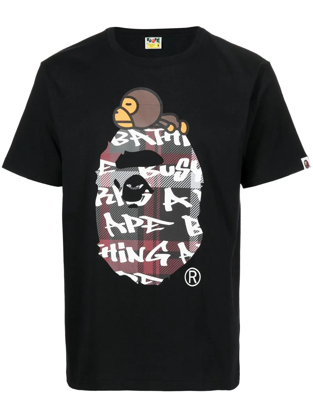 

A BATHING APE® playera con estampado gráfico - Negro