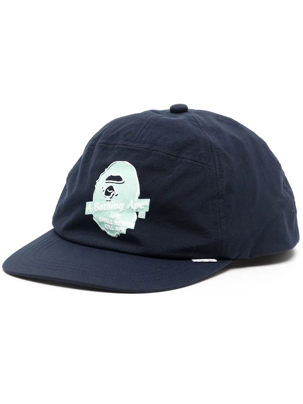 

A BATHING APE® logo-patch flat brim cap - Blue