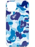 A BATHING APE® abstract-print iPhone 14 Plus case - Blue