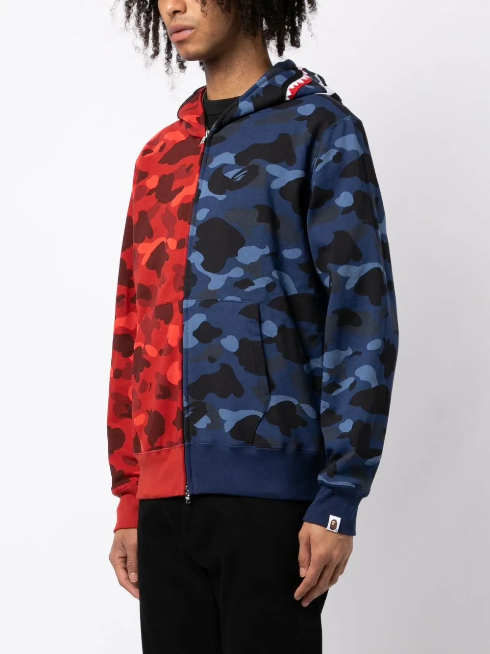 A Bathing Ape Camouflageprint Detail Hoodie In 红色 ModeSens