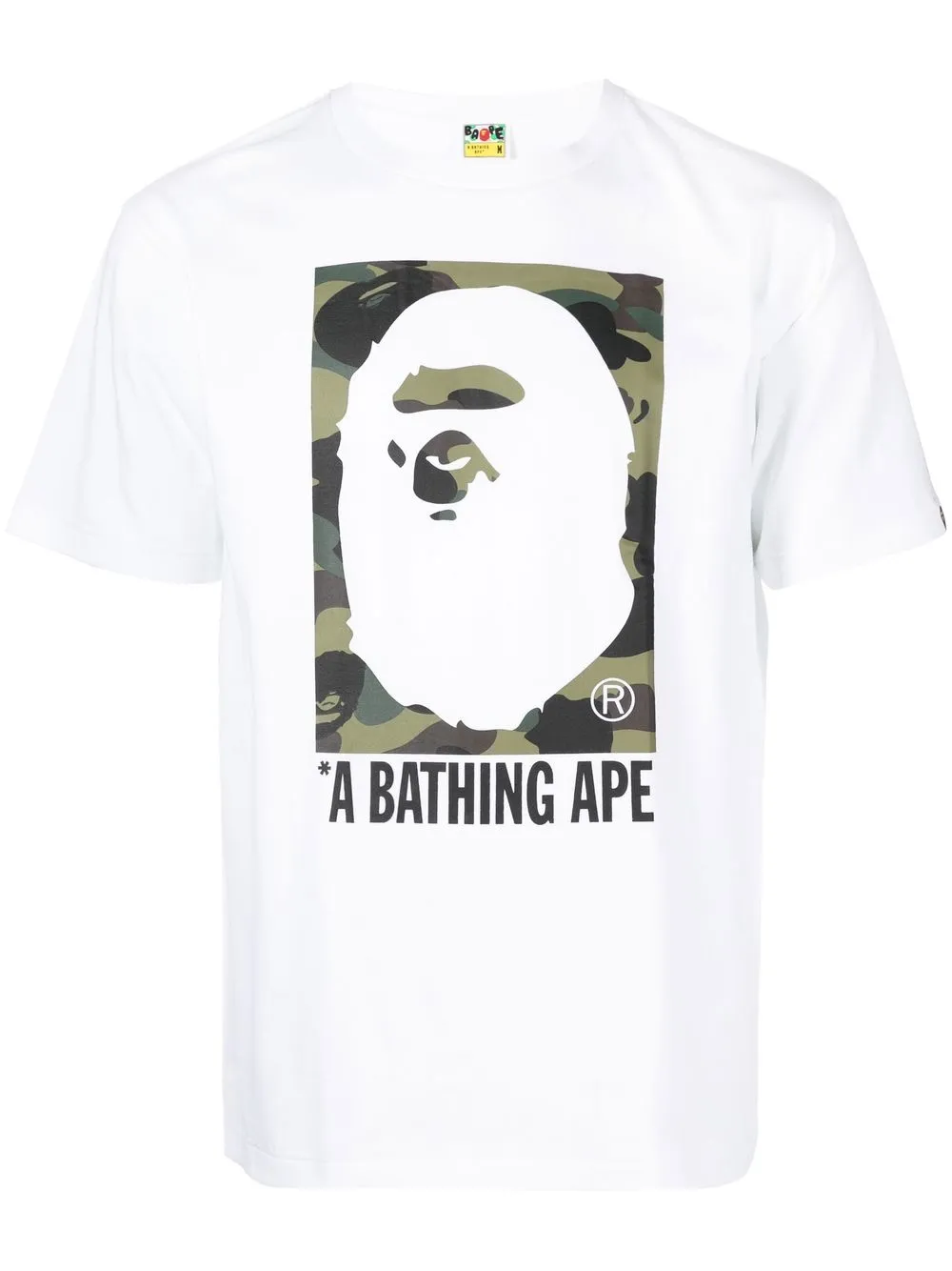 

A BATHING APE® logo-print cotton T-Shirt - White