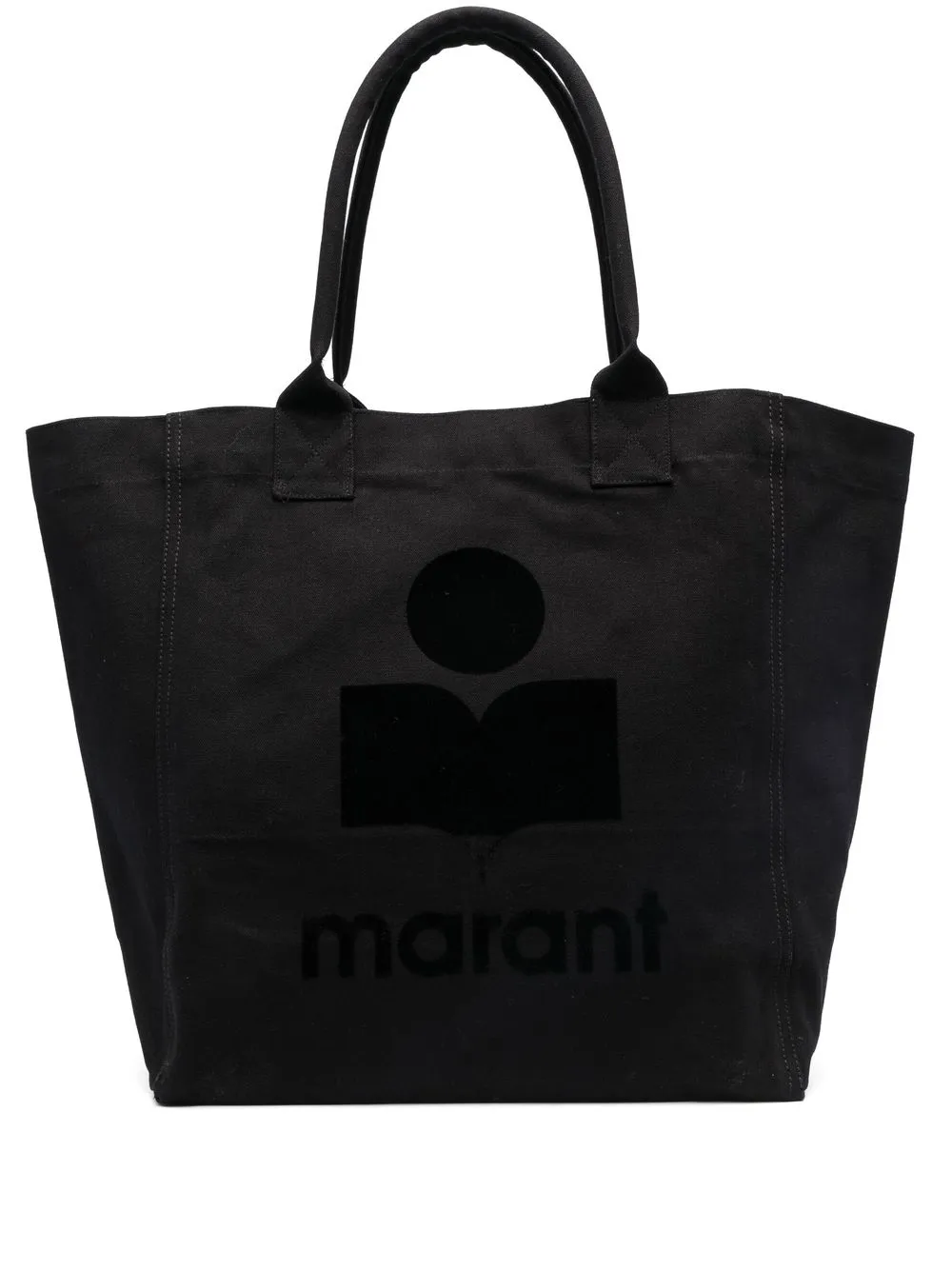 

Isabel Marant logo-print cotton tote - Black