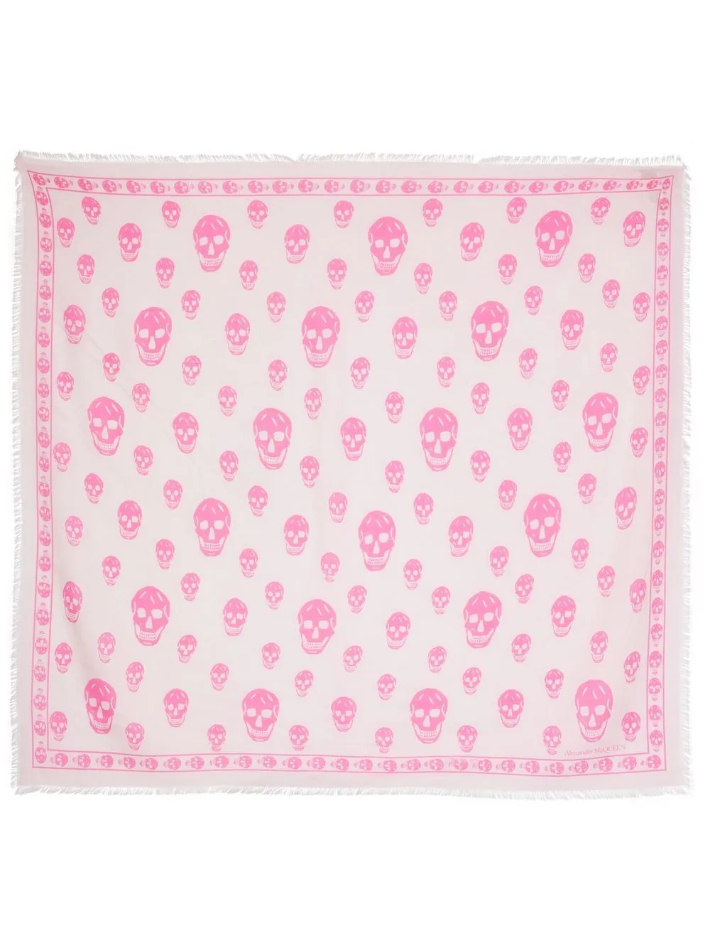 

Alexander McQueen skull-print scarf - Pink