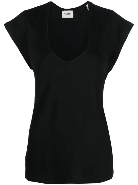MARANT ÉTOILE Zankou linen short-sleeve top