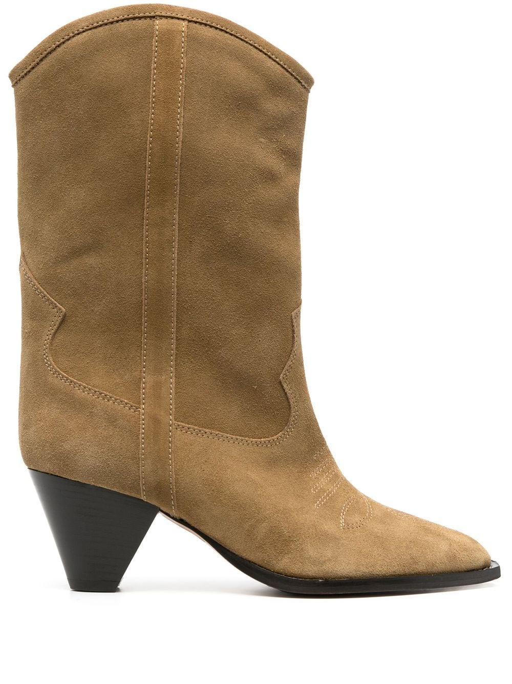 Isabel Marant 70mm Suede Western-boots In Neutrals