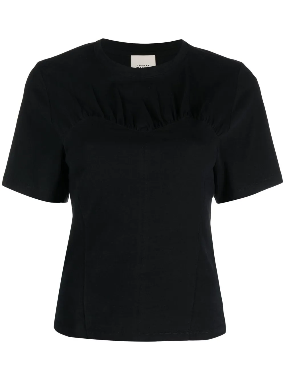 

Isabel Marant ruched organic-cotton T-shirt - Black