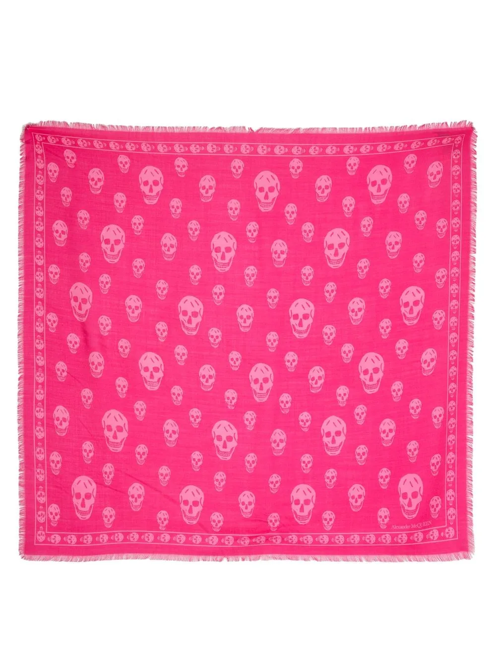 

Alexander McQueen skull-print scarf - Pink