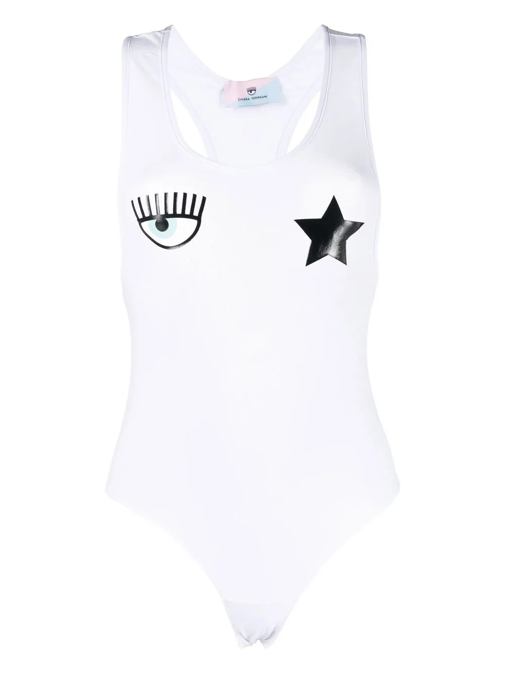 

Chiara Ferragni Eye Star scoop-neck bodysuit - White