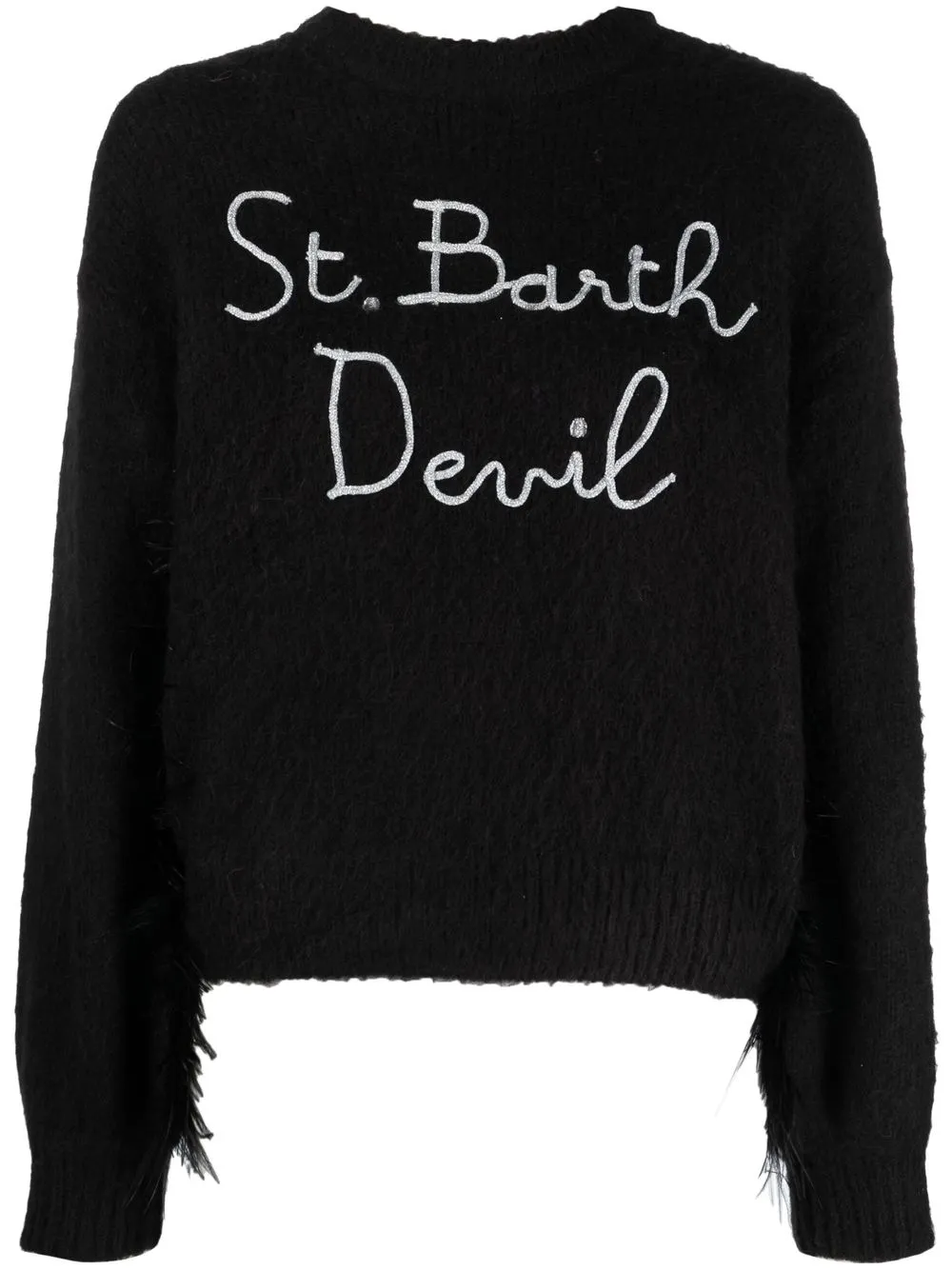 

MC2 Saint Barth embroidered-logo jumper - Black