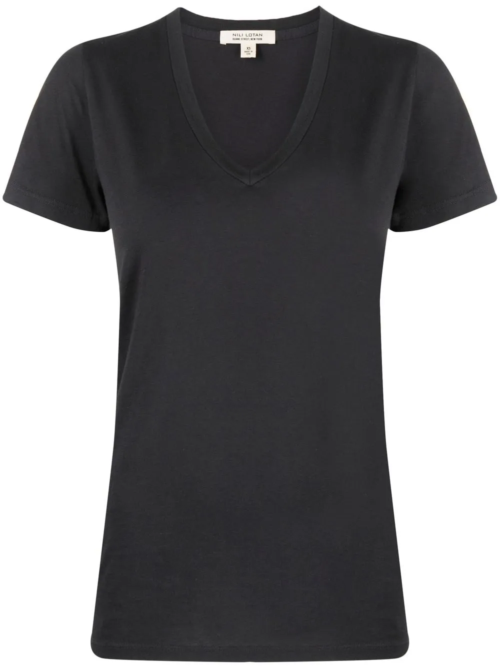 

Nili Lotan V-neck Supima cotton T-shirt - Black