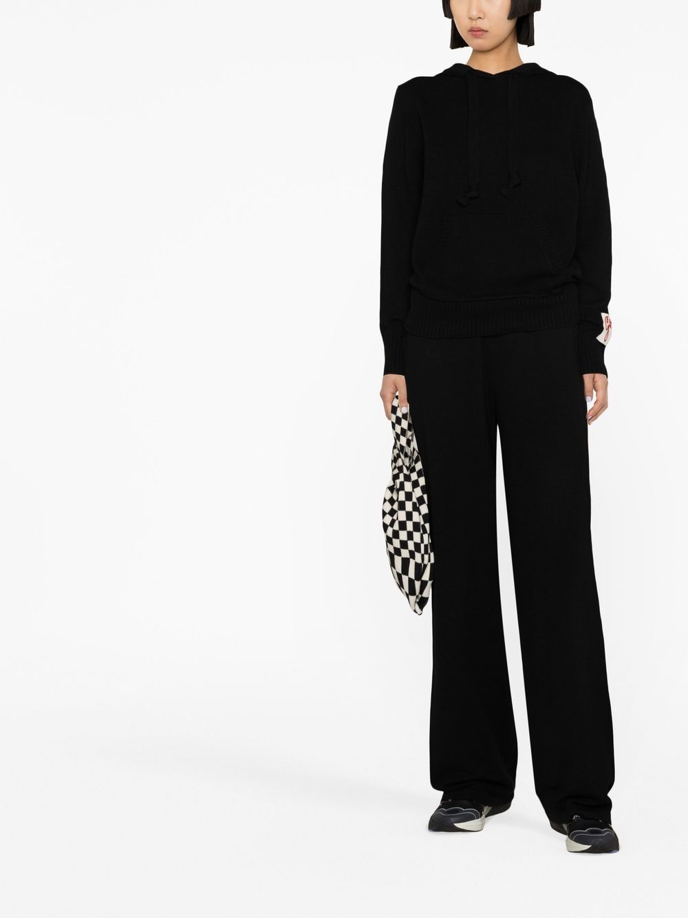 Shop Golden Goose Cashmere-blend Knitted Trousers In Black