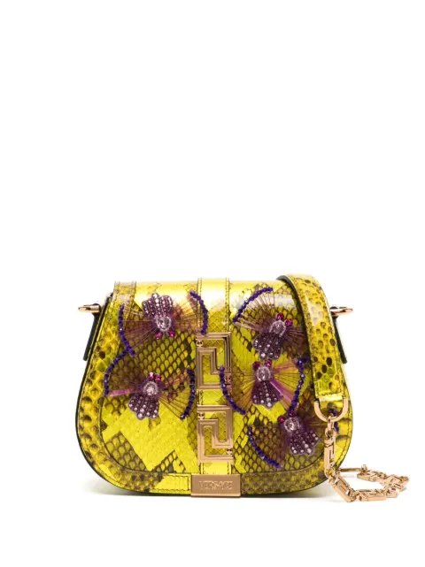 Versace python-print shoulder bag