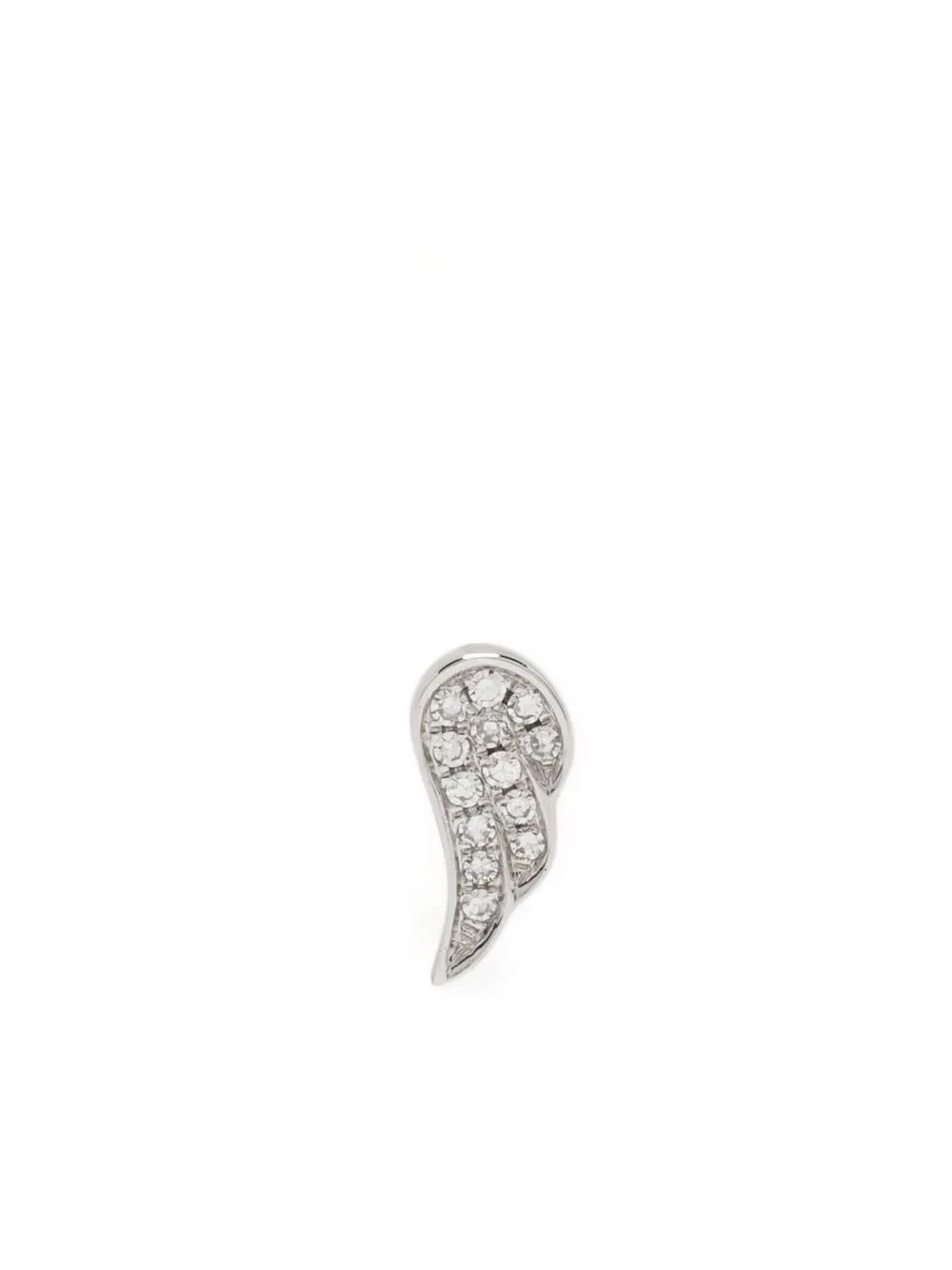 

Ef Collection 14kt white gold Baby Angel Wing diamond earring - Silver